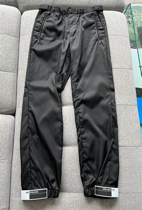 prada nylon gabardine track pants